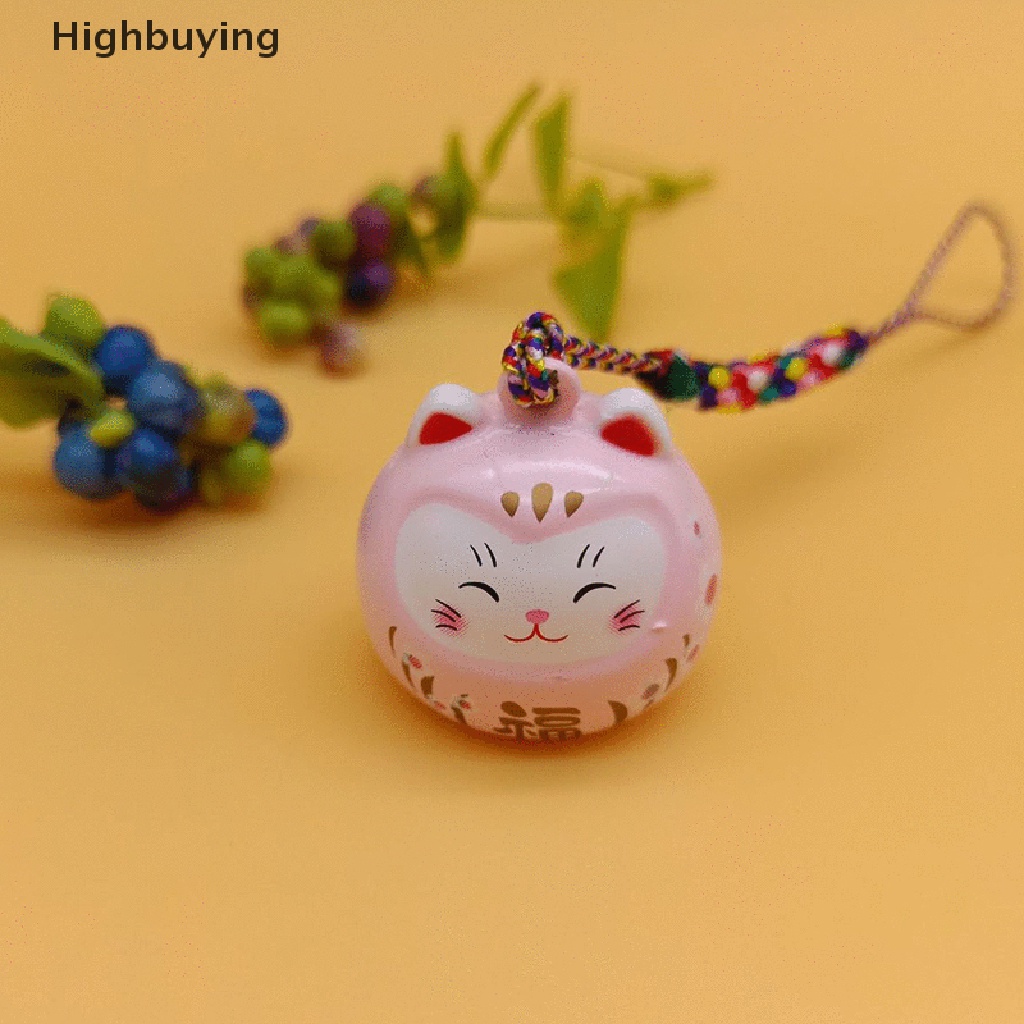 Hbid Lucu Kartun Jepang Lucky Cat Keychain Lucky Cat Trinket Kunci Mobil Liontin Glory