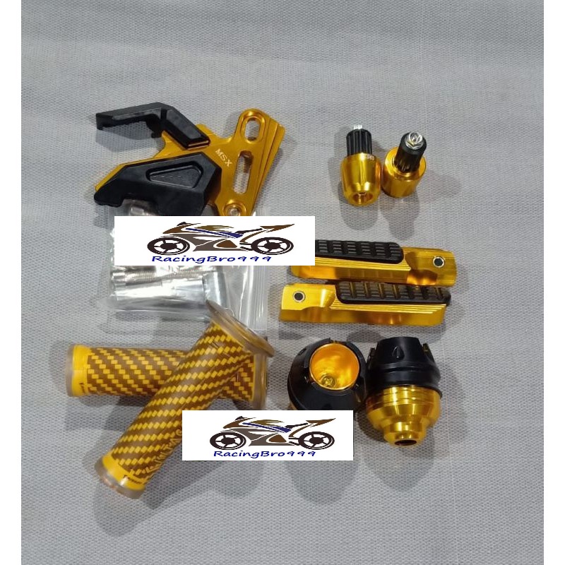 paketan footstep/cover kaliper/jalu as roda/jalu stang/grip carbon nmax aerox r15 byson lexi mx king