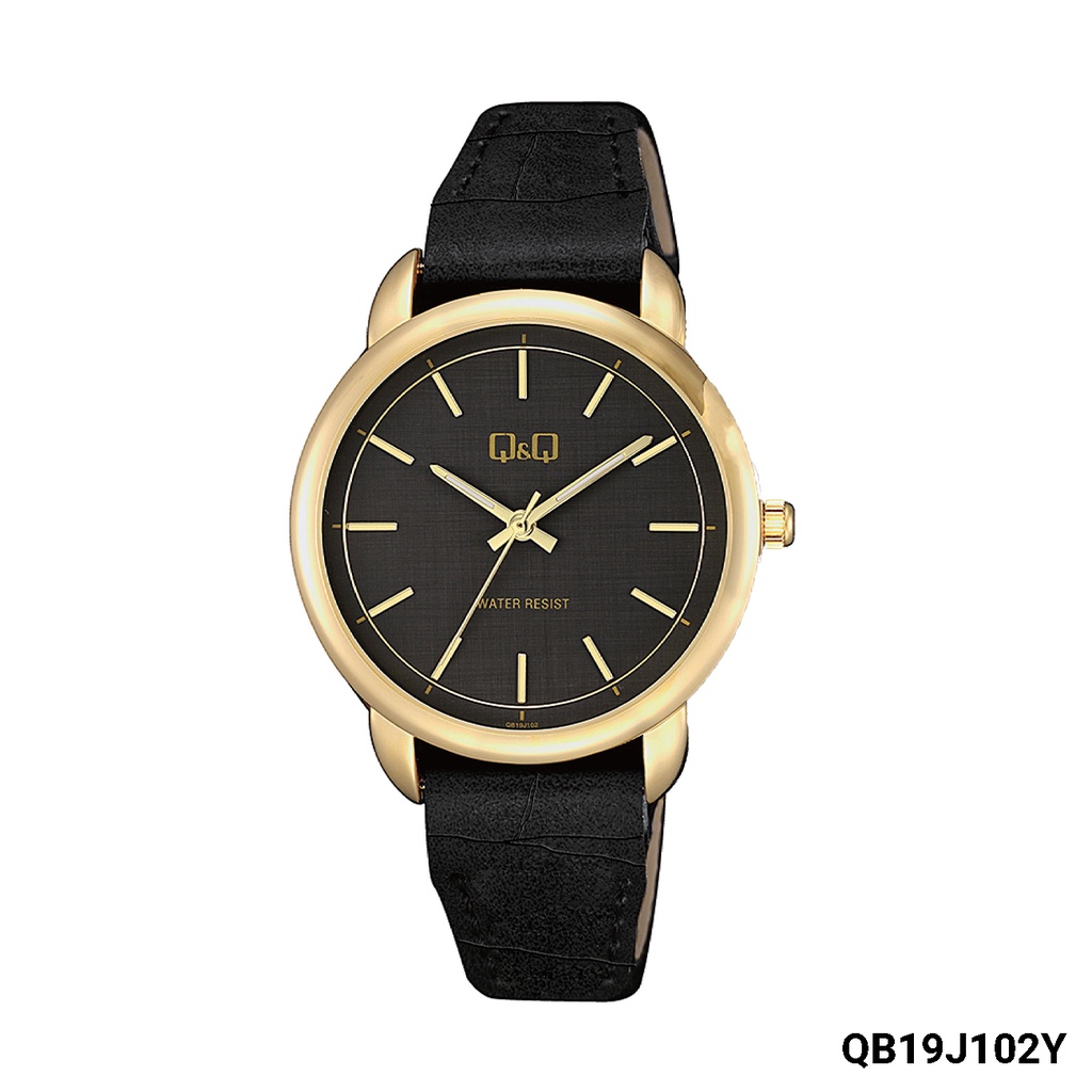 Jam Tangan Wanita Stylist Casual Kulit Leather Analog Original Q&amp;Q QnQ QQ QB19 QB19J Series