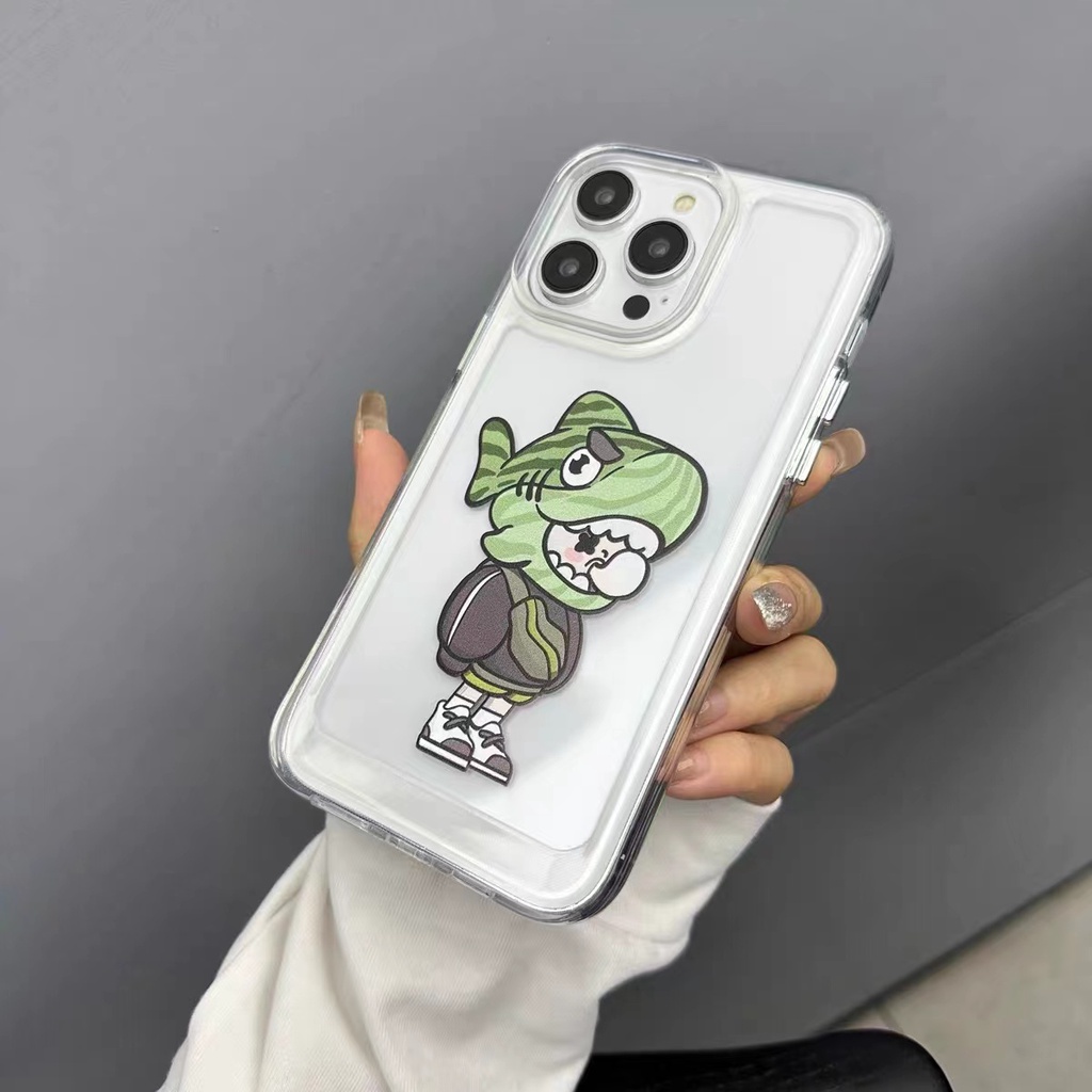 IPHONE Casing Ponsel Lembut Lucu Kompatibel Untuk Iphone14 11 13 12 Pro XS Max X XR 7 8 6S Plus Silcone Casing Shockproof Transparan TPU Cover