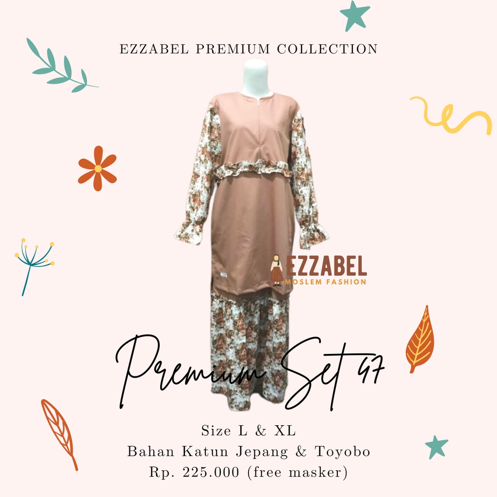 EZZABEL - PREMIUM SET 47 - SETELAN ROK BAJU HARIAN SANTRI GONTOR PUTRI