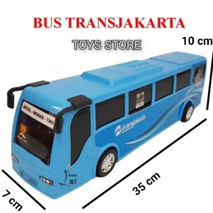 1 Pcs Mainan Mobil Bus TransJakarta Besar - Mainan Anak Mobil Mobilan Bis Busway Mainan Edukatif Ana
