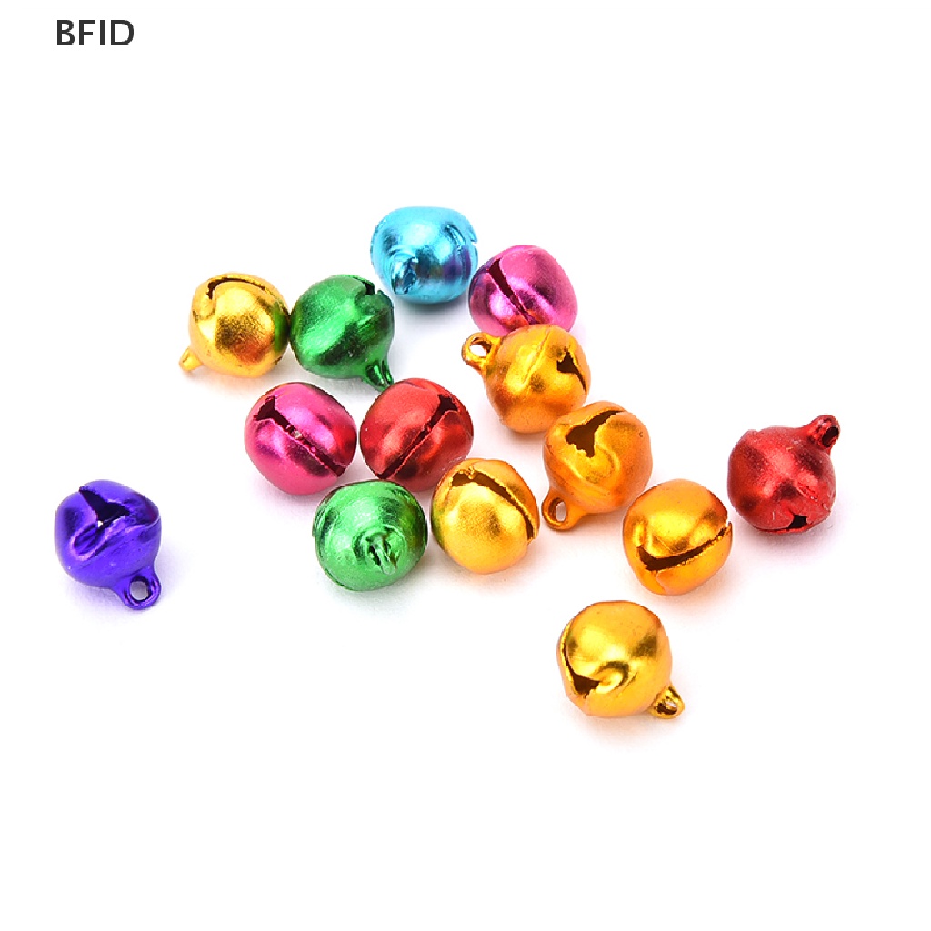 [BFID] 100pcs/set Lonceng Jingle Kecil Warna-Warni Manik-Manik Longgar Dekorasi Liontin DIY Craft [ID]