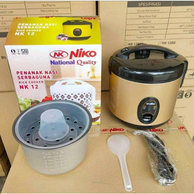 NIKO NK 12BG RICE COOKER PENANAK NASI SERBAGUNA 1,2 LITER | MAGIC COM