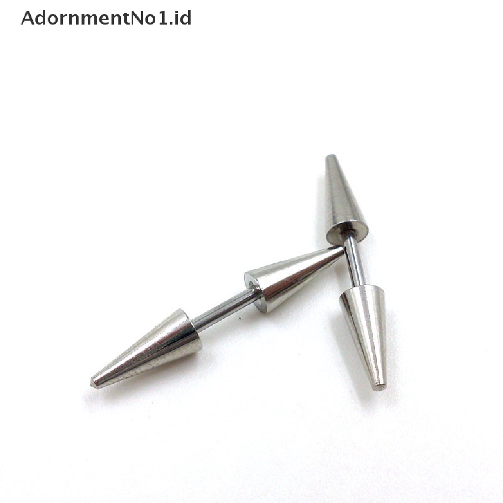 [AdornmentNo1] 1pasang Fashion Pria Wanita Stainless Steel Rivet Spike Punk Rock Stud Earrings Hot [ID]