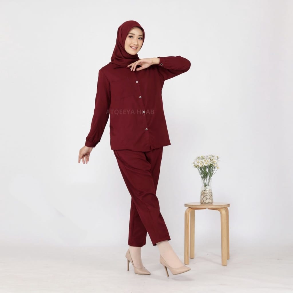 [big sale] ONE SET KEMEJA WANITA / setelan babyterry wanita / setelan babyterry import / setelan sab