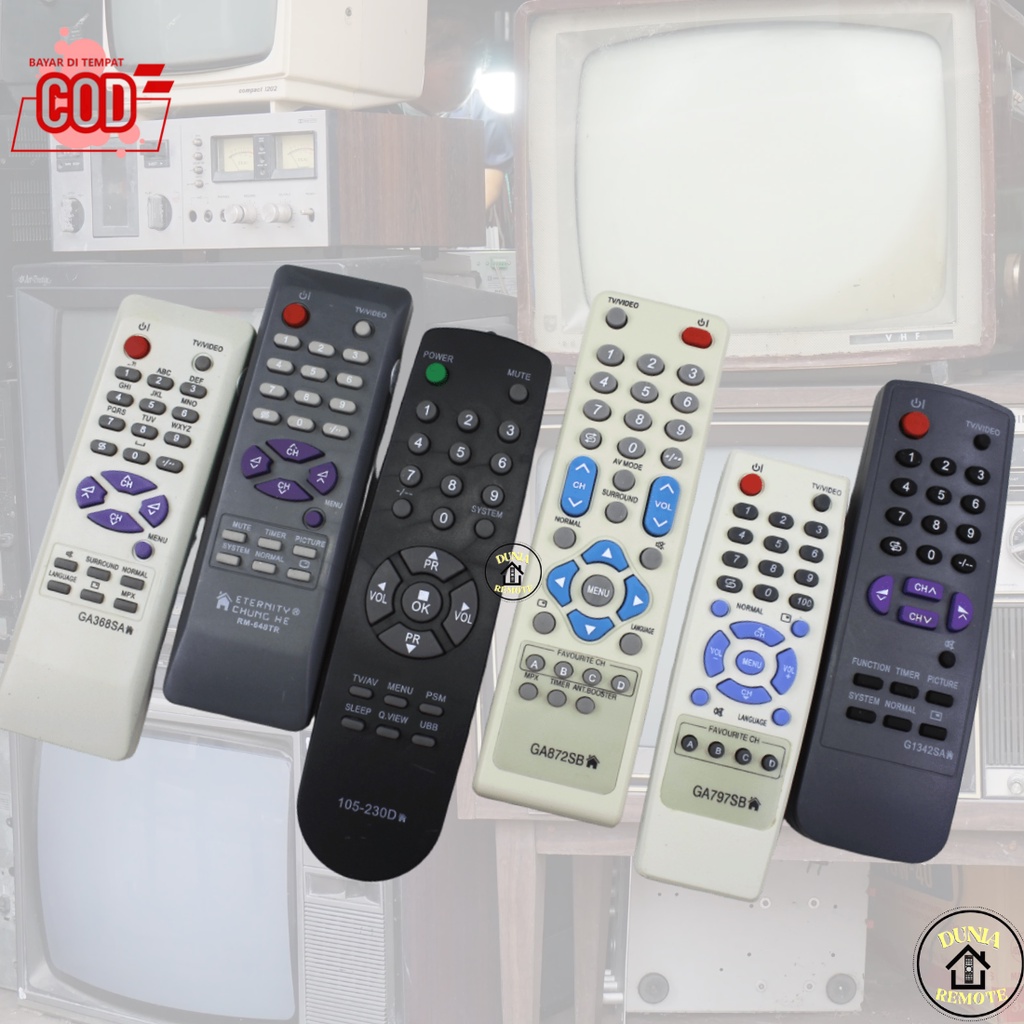 Remot / Remote SHARP TV TABUNG ALEXANDER Piccollo iioottoo SLIM FLAT SERIES no setting