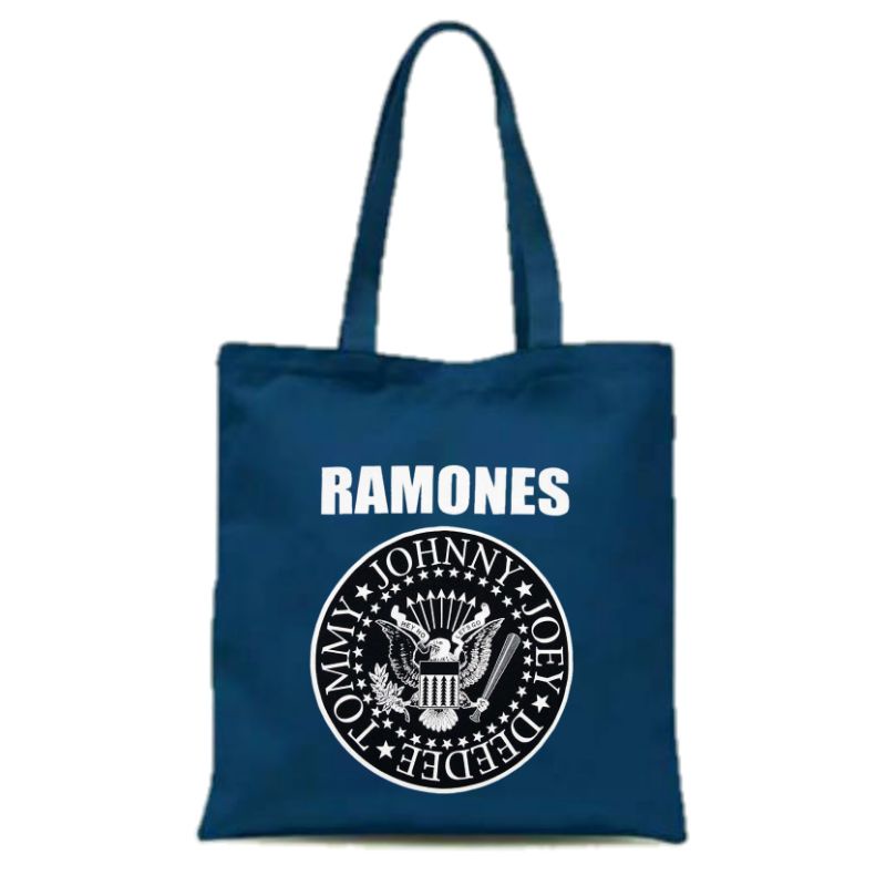 Tote Bag Tas Kanvas Distro Ramones Pria Wanita Termurah