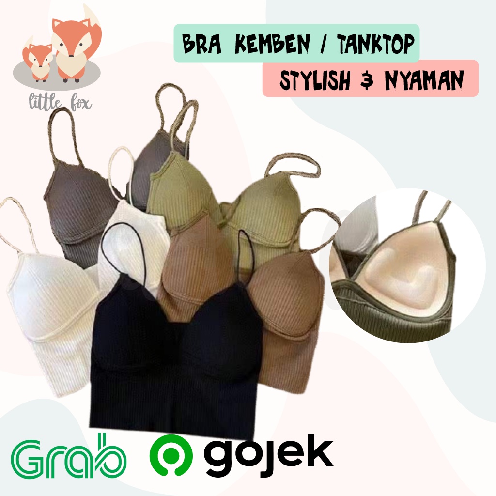 Kemben Bra Korean Tank Top Bralette Pakaian Dalam Wanita Crop Top Sport Bra Kemben Pendek BH Cewek Tanpa Kawat Tanktop Premium