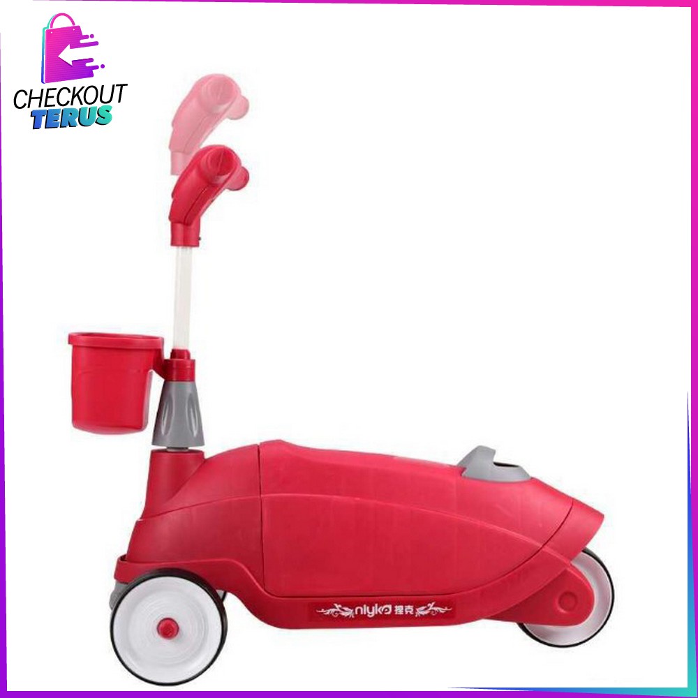 CT M107 Mainan Anak Keseimbangan Skuter Dorong 2IN1 Scooter Duduk Mobil Mobilan Anak Dorong Portable