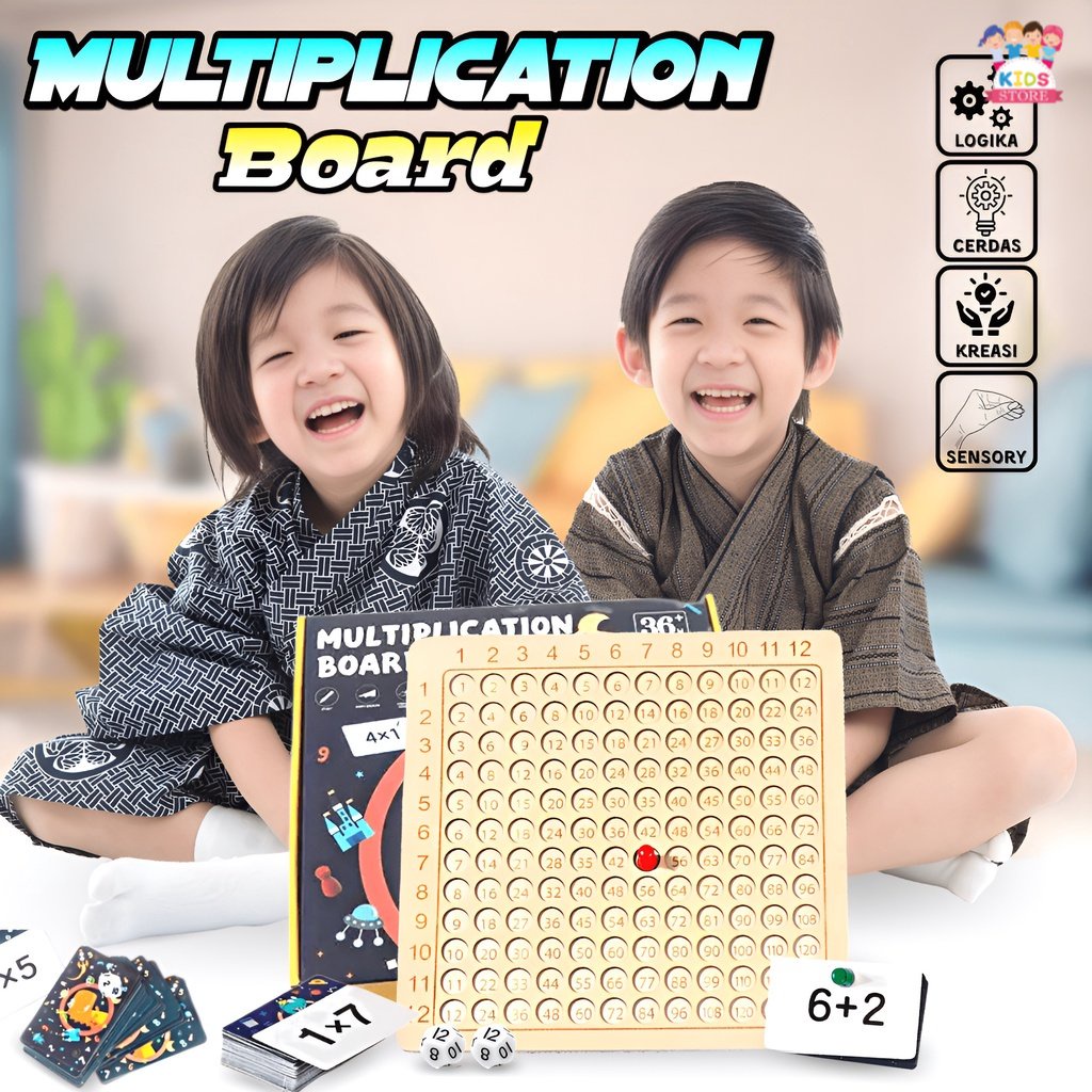 Puzzle Board Game Mainan Edukasi Anak | Multiplication Board | Permainan Seru Untuk Keluarga Mainan Edukasi Anak Laki Laki Perempuan