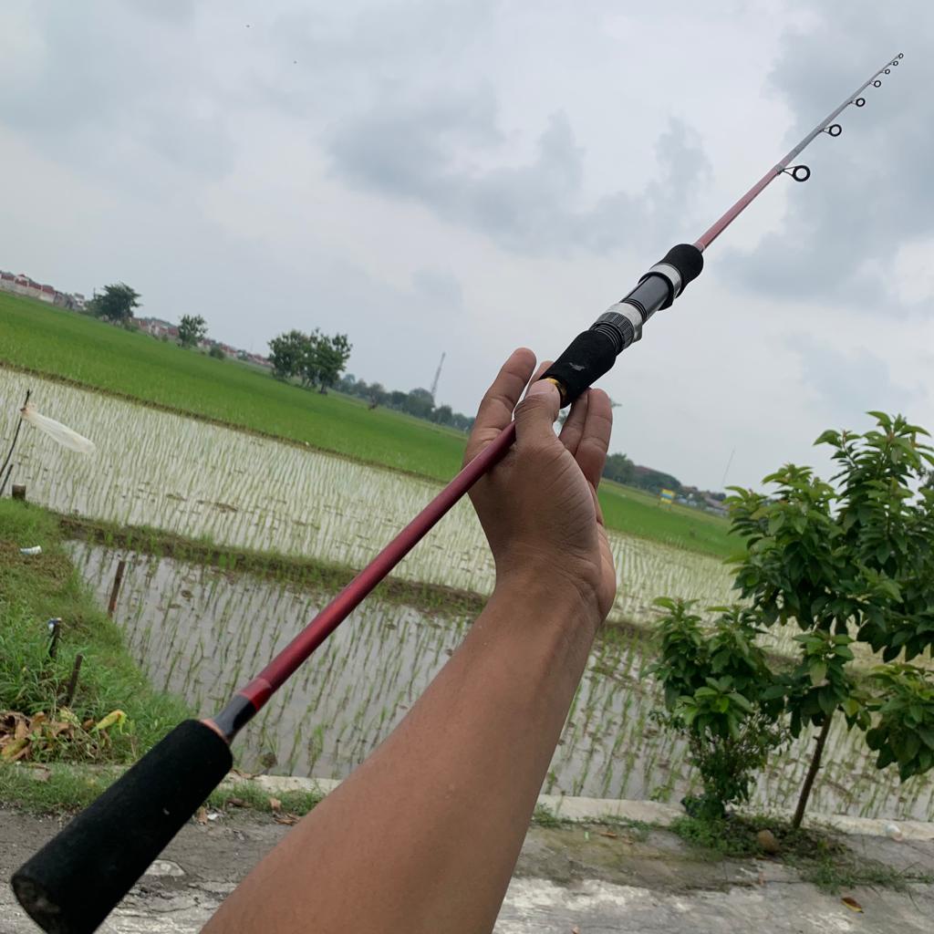 JORAN AJIRO RED BASS JIG Bahan FIBER SOLID spek Kaku