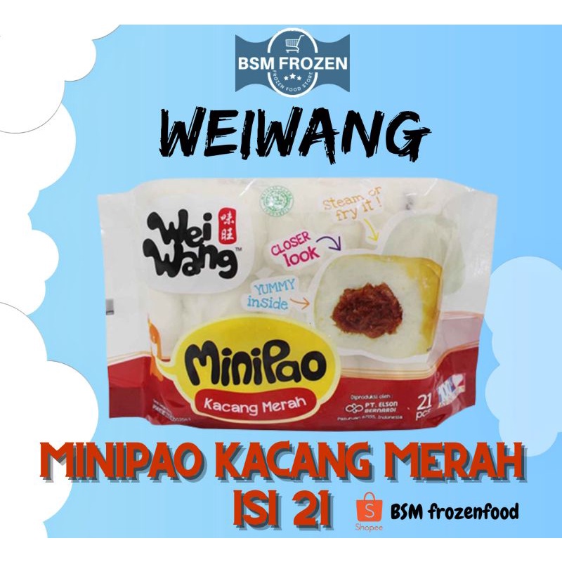 

minipao kacang merah WEIWANG isi 21