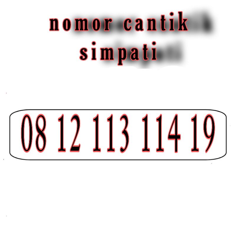 nomor cantik simpati O812 113114 19