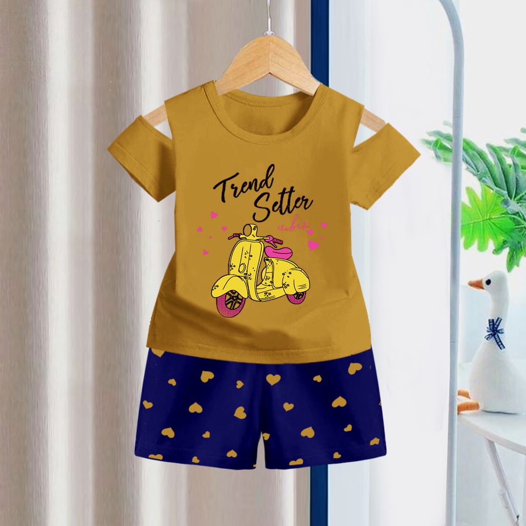 RAMORA SETELAN ANAK PEREMPUAN / SET BAJU TANGAN SABRINA CEWEK