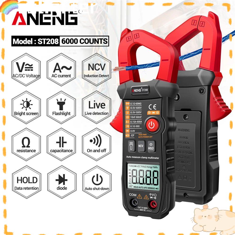 Solighter Digital Clamp Meter Presisi Tinggi AC/DC Transistor Tester Amperimetro Tester Voltmeter