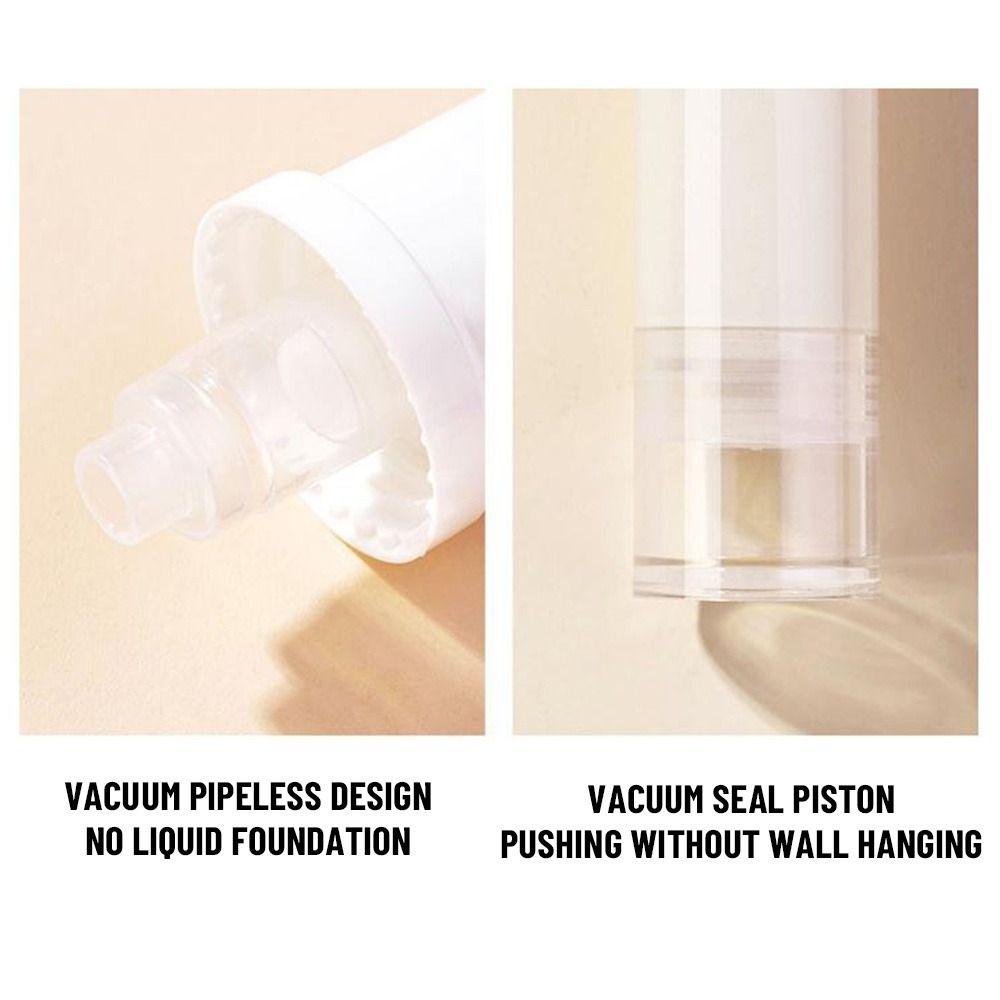 Preva 5pcs Botol Vacuum Press Krim Mata Wadah Kosmetik Foundation Cair