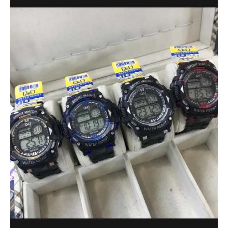 Jam Tangan Sport QQ Pria Water Resist bisa bayar ditempat