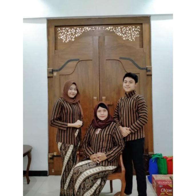 Baju Lurik Jawa Pria Sorjan Lurik Couple Pria Wanita Pakaian Adat Jawa