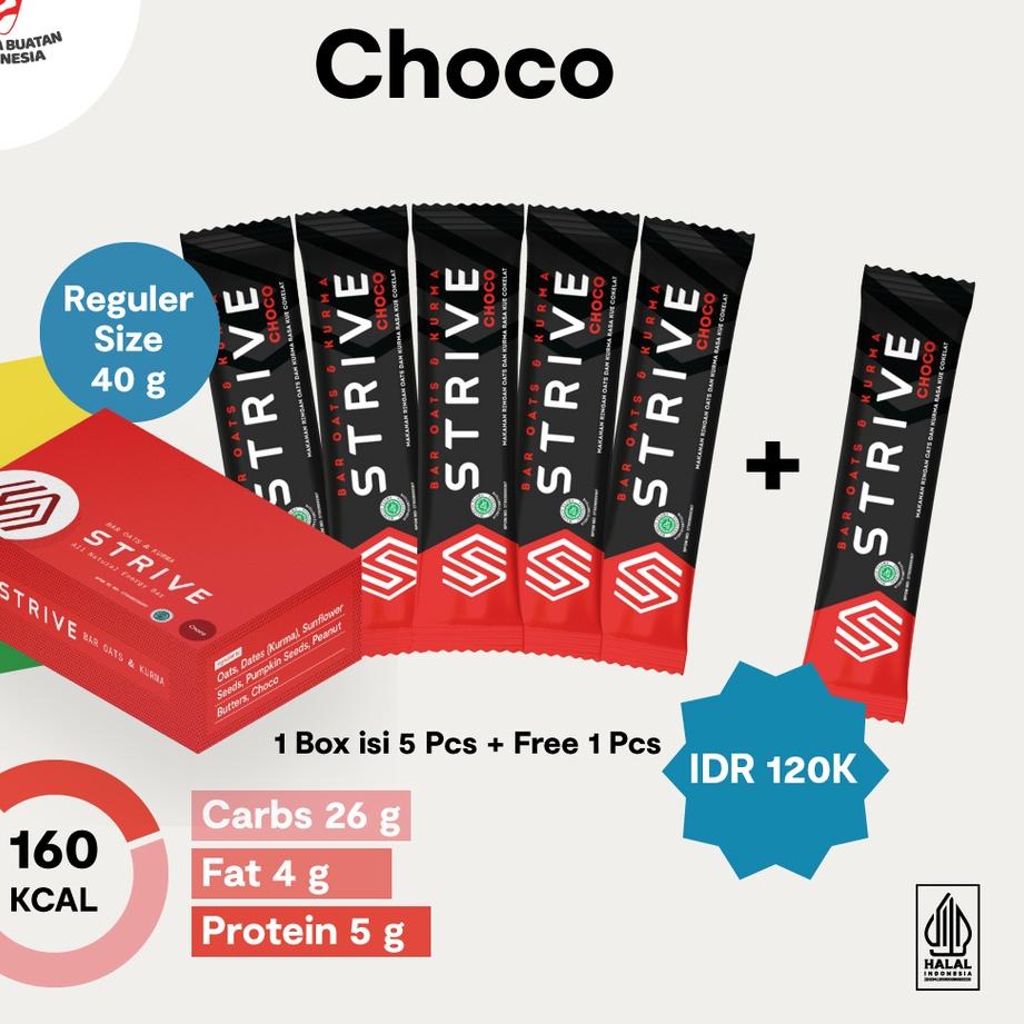 

☋ Strive Energy Bar Choco (Fullbar) - 40 gr x 6 pcs ☁