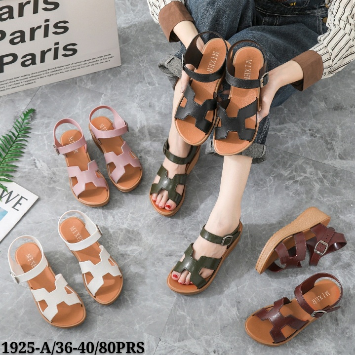 Sandal wanita wedges jelly karet MIXER 1925-A kokop hermes
