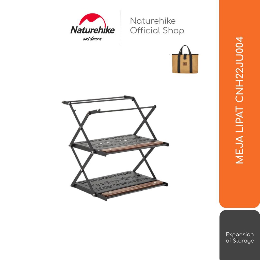 MEJA RAK LIPAT KOPI / MAKANAN PORTABLE CAMPING NATUREHIKE CNH22JU004