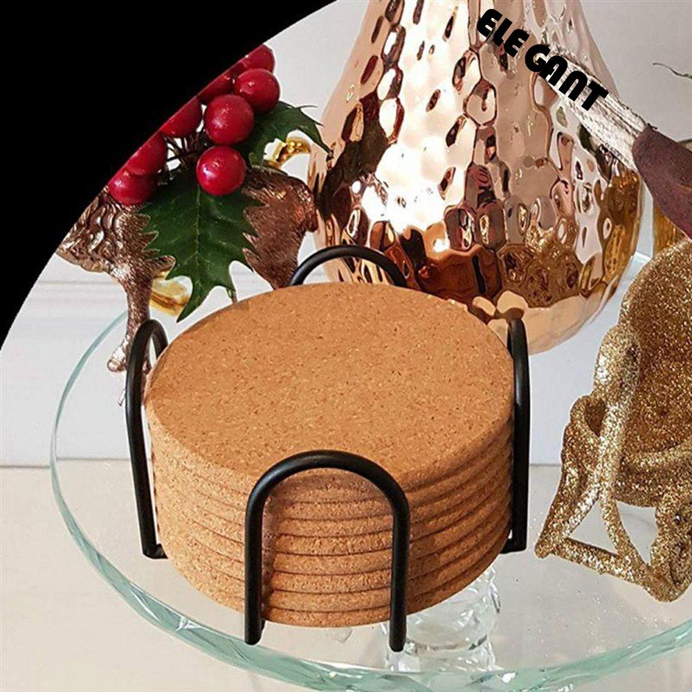 ELEGANT 1Pc Coaster Rack Cup Mat Table Pad Holder Coaster Holder Coasters Shelf Kitchen Supplies Drinks Holder Iron Mat Holder Storage Rack Mat Organizer