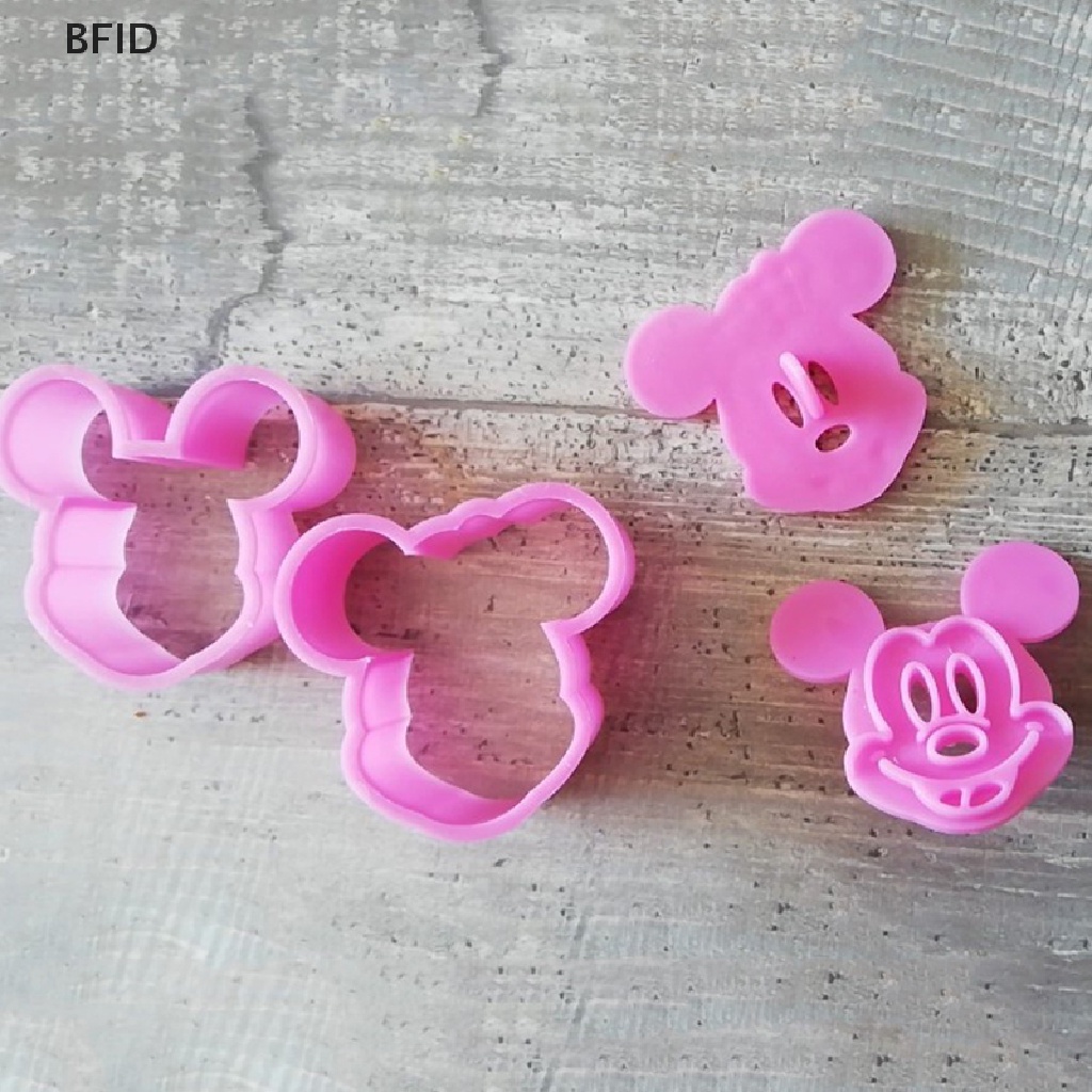 [BFID] 2pcs/set Alat Pemotong Kue Kering Lovely Kitty Cats Plastik Food Grade [ID]