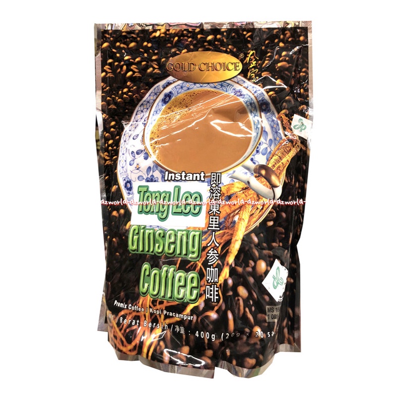 Gold Choice 20sachet Instant Tong Lee Gingseng Premix Coffee Minuman Serbuk Kopi Gingseng Goldchoice Tonglee Tongli
