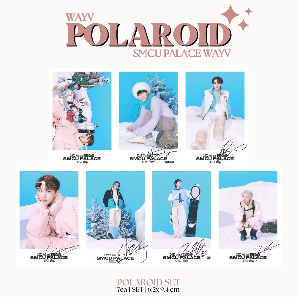 POLAROID WAYV SMCU (ISI 7 PCS + LAMINASI 2 SISI) TANDA TANGAN TTD KPOP IDOL KOREA PREMIUM MURAH UNOFFICIAL KUN TEN WINWIN LUCAS XIAOJUN HENDERY YANGYANG READY STOCK !