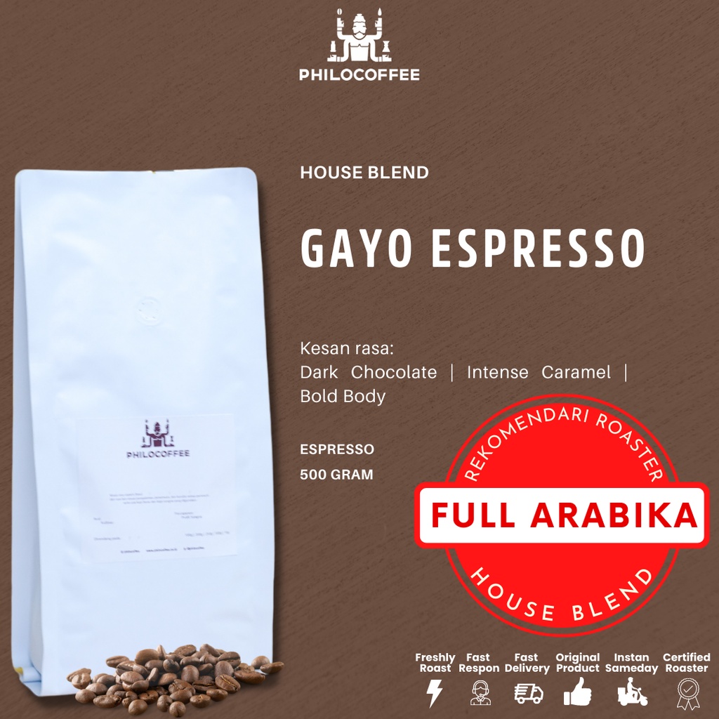 

Biji Kopi Gayo Espreso 500g | Single Origin Espresso