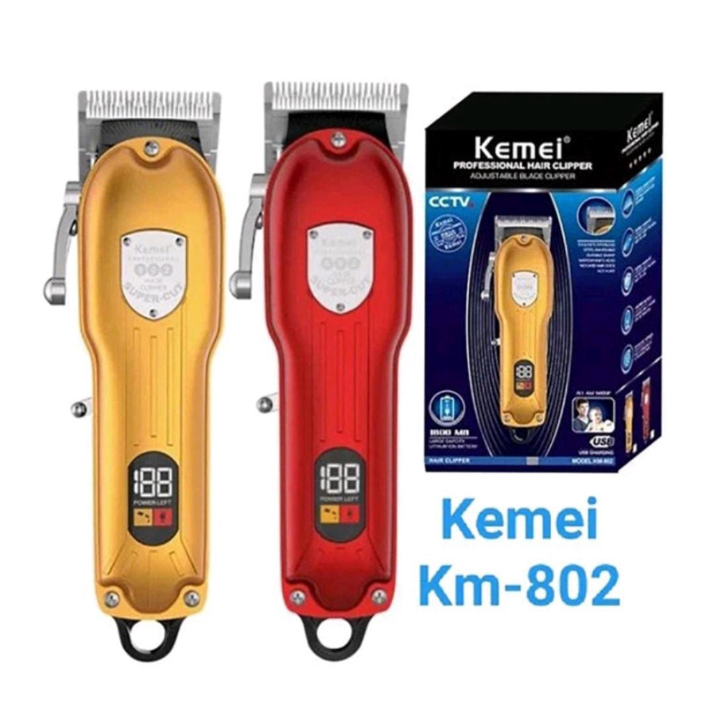 Hair Clipper Kemei KM 802 Alat Cukur Pangkas Rambut Elektrik Barbershop Original