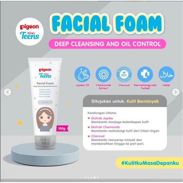 PIGEON TEENS Facial Foam Daily Mild Cleansing / Acne Care / Deep Cleansing and Oil Control