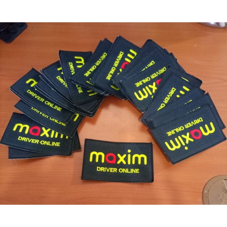 Emblem Maxim Kecil Bordir KOmputer Logo Maxim