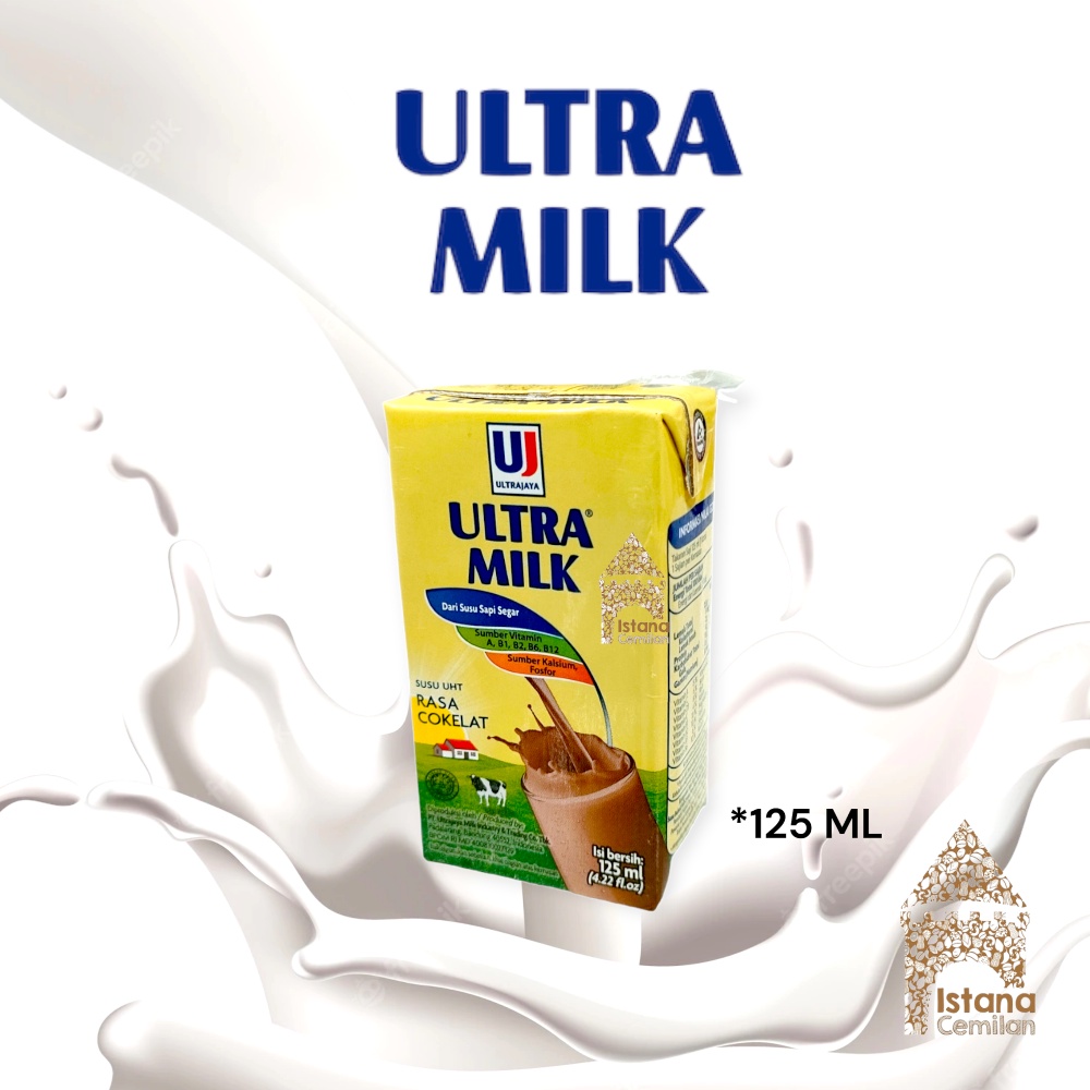 Ultra Milk MINI 125 ML Susu UHT Cokelat / Strawberry / Full Cream