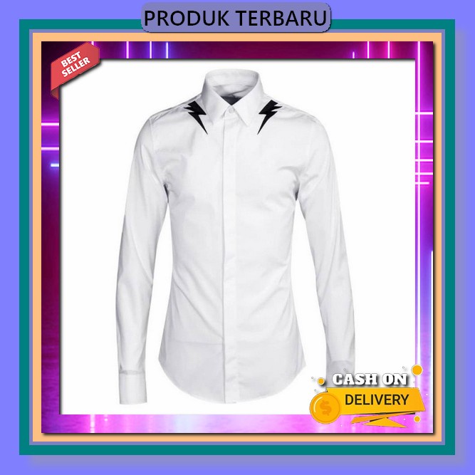 Kemeja Polos Pria Lengan Panjang Kemeja Pria Hitam Putih Kemeja Kemeja Rayon Pria Kemeja Cowok Kekin