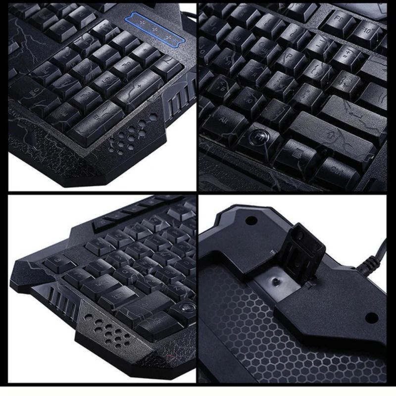 KEYBOARD GAMING V100 3 WARNA 114 KEYS+MOUSE