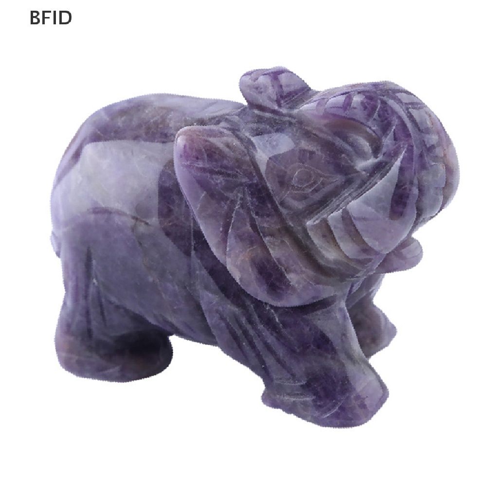 [BFID] Patung Patung Gajah Kristal Alami Amethyst Mawar jasper Animals Sto [ID]