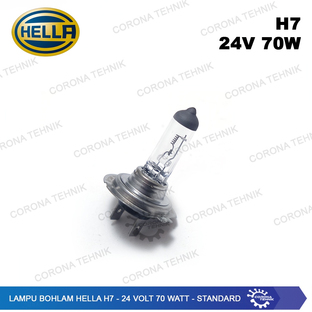 H7 - 24 Volt 70 Watt - Standard Lampu Bohlam Hella