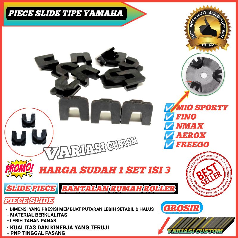 SLIDER PIC PIECE TUTUP RUMAH ROLLER YAMAHA MIO XRIDE FINO