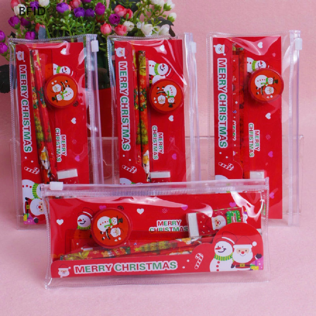 [BFID] 5pcs/pack Set Alat Tulis Natal Lucu Pengasah Pensil Alat Tulis Kado Sekolah [ID]