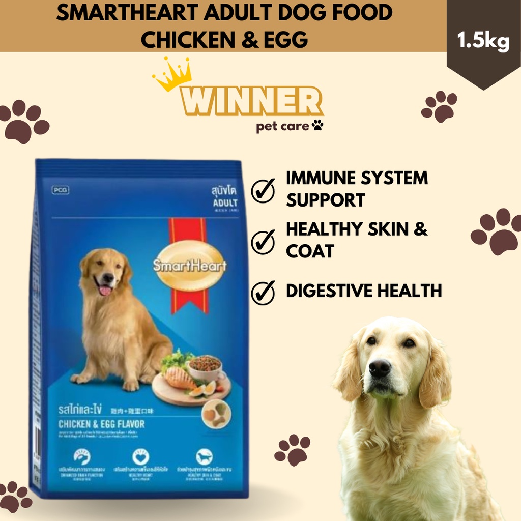 SmartHeart Adult Dog Food Chicken and Egg Freshpack 1.5kg