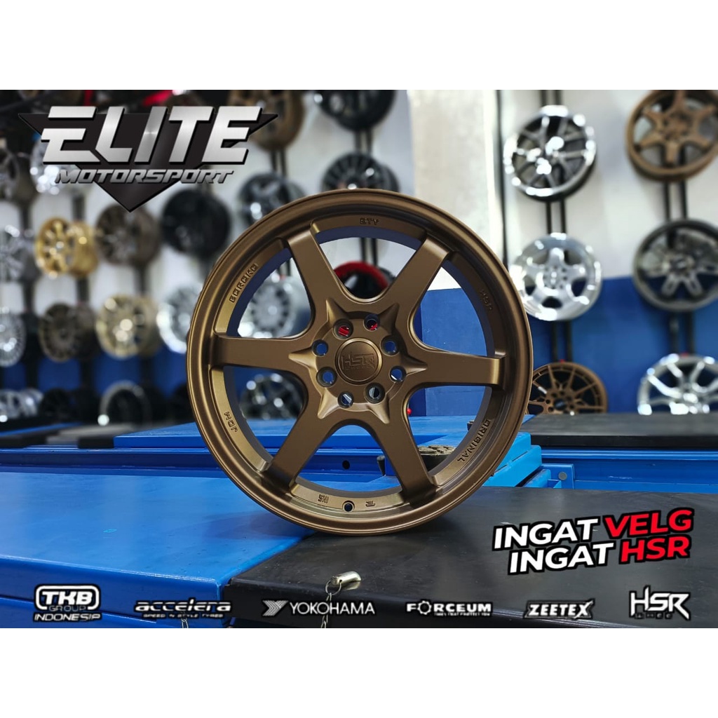 Velg HSR STY Ring 17 Lebar 7.5 Lubang 4 Velg Mobilio Jazz Yaris Baleno