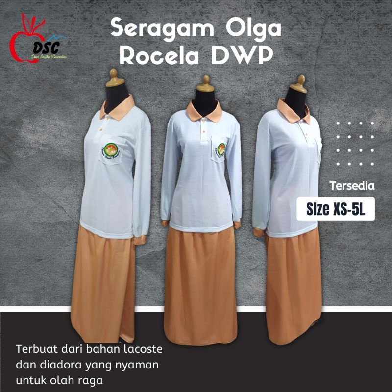 Setelan Seragam Olahraga DWP TERBARU WARNA PEACH ROCELA