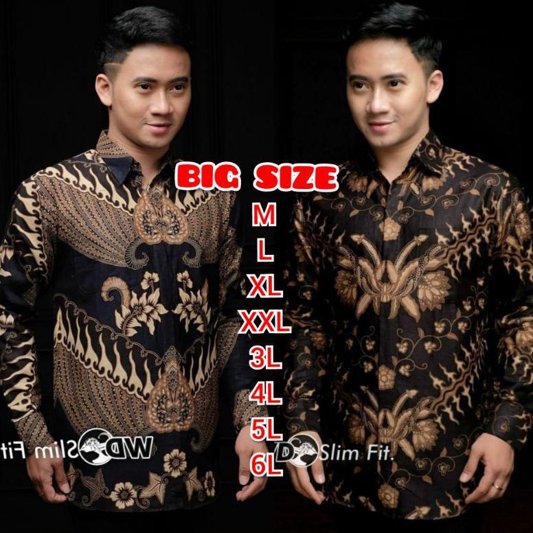 [KODE PRODUK D86LV6437] BAJU BATIK KEMEJA PRIA TERBARU 2022 LENGAN PANJANG M L XL XXL XXXL XXXXL XXX
