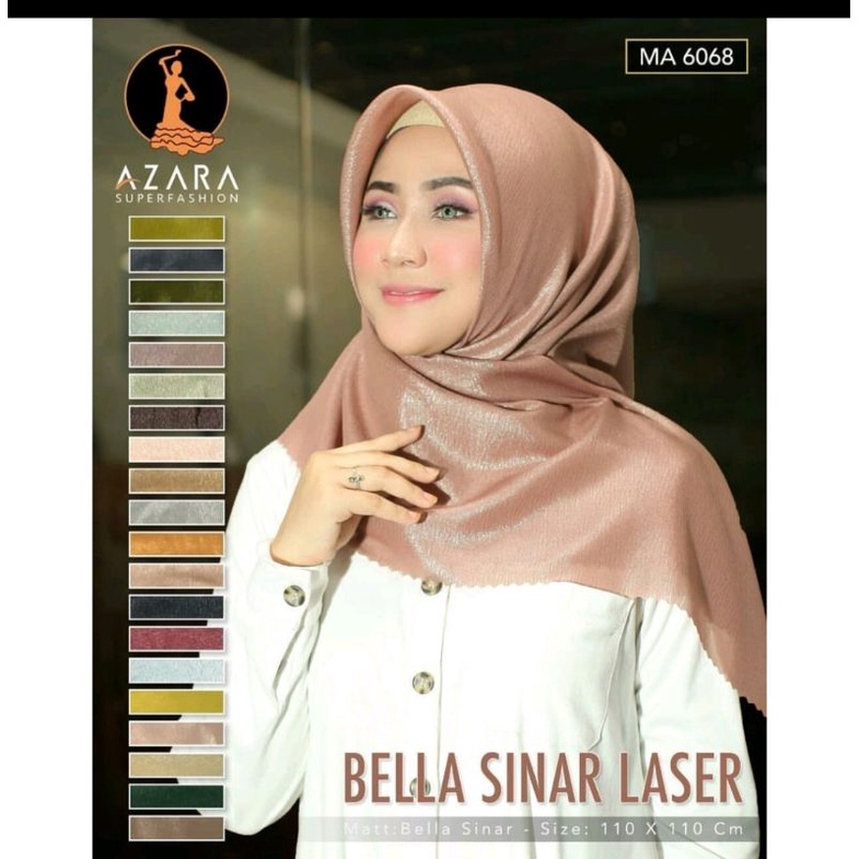 hijab segi empat Bella sinar laser cut ,hijab sinar glamour Az-zahra