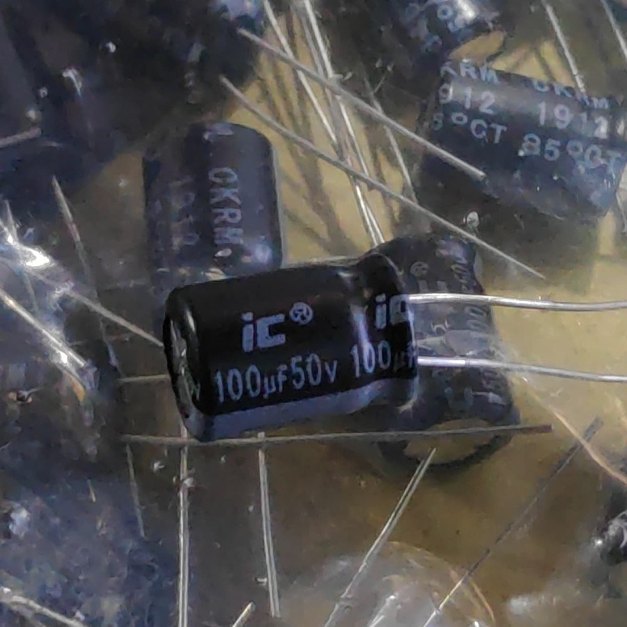 Elco elko 100uf 50v 100 uf 50 v