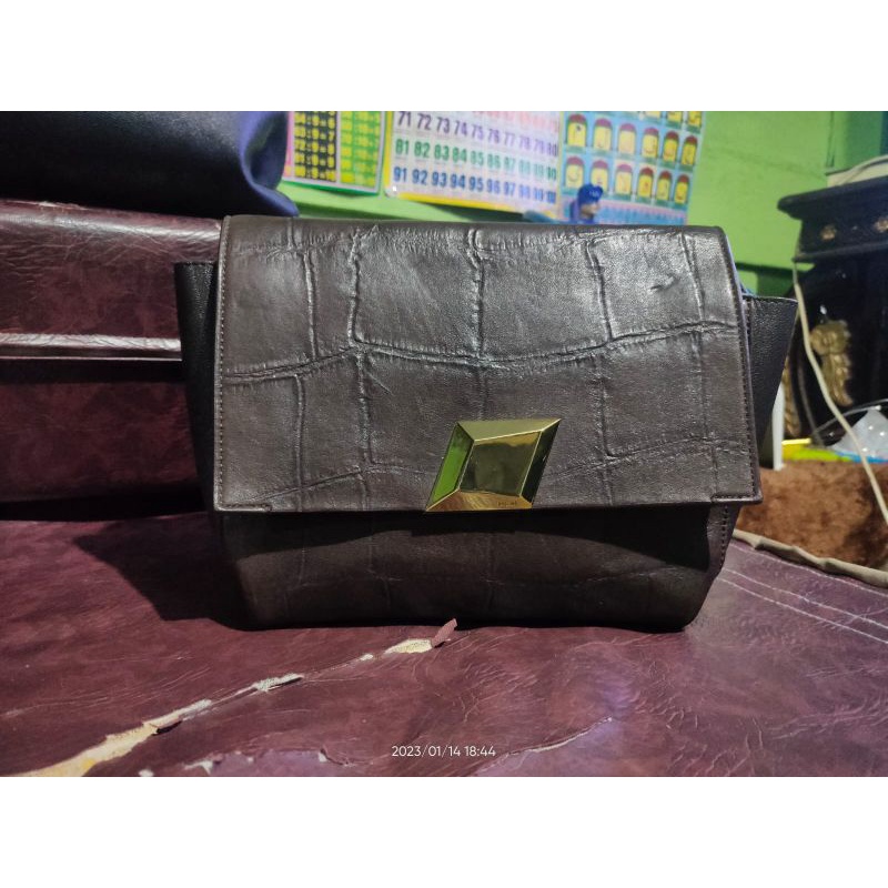 tas MCM ori kulit asli warna coklat