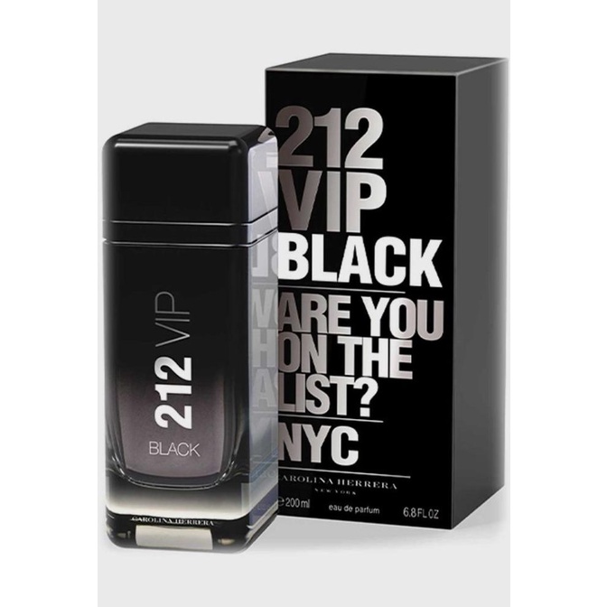 Parfume pria CH 212 VIP Black 200ml original no box