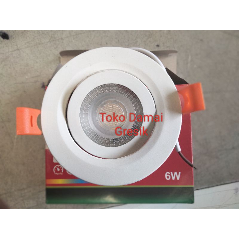 Downlight Led COB inbow 5w / 6w bisa rotary/gerak. 220v. Led panel inbow tanam plavon